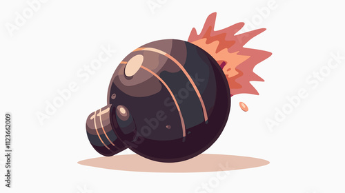 Exploding bomb vector illustration isolated on white background for design element and decoration usage photo