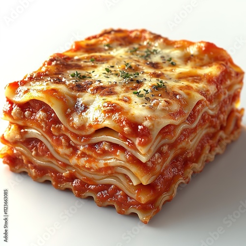 3d rendering of vegan lasagna tray studio lighting clean edges