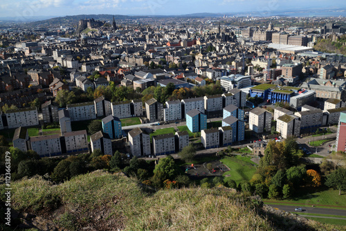 City of Edinburgh viewed from Arthur's Seat - Lothian - Edinburgh - Scotland - UK photo