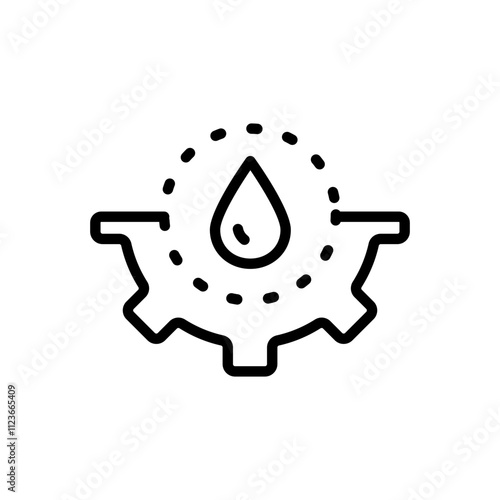 Water drop, moisture, liquid. Water filtration line icon. H2O molecule, purification filter, pure aqua outline vector sign. Concept for nature, natural, clean, pure, wet, fresh, moisture purified qual