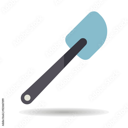 Silicone kitchen spatula vector icon