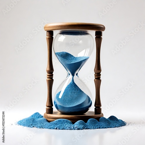 Hourglass on white background. photo