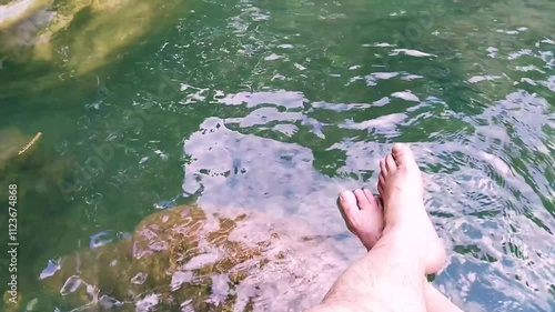 A traveler enjoying freedom and inner peace in magnificent nature