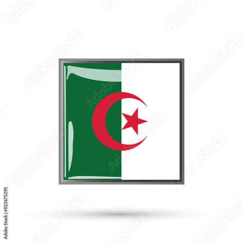 Algeria National official flag square glossy button shiny 3D badge vector illustration isolated on white background for National day of Algeria, Independence Day of Algeria 5 July, banner, flyer eps10 Free Download Algeria National official flag square glossy button shiny 3D badge vector illustration isolated on white background for National day of Algeria, Independence Day of Algeria 5 July, banner, flyer eps10 - GFXLoad