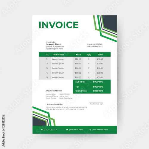 Corporate Modern  Invoice Design
