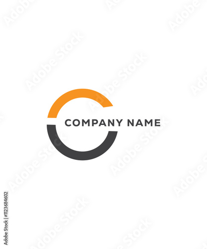 Free Download circle piece slice negative space logo design template, abstract circle negative space company logo - GFXLoad