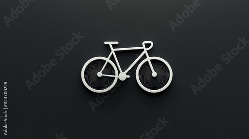 Minimalist bike emblem with clean lines and subtle graphic concept photo