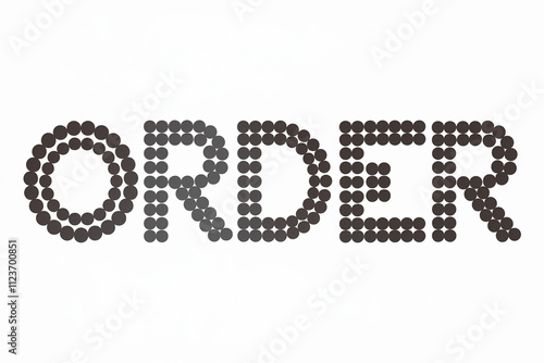 Obraz na płótnie Word Order Formed by Circles