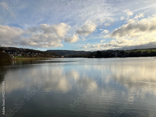 Abendstimmung am Vorbecken der Sorpetalsperre bei Sundern im Sauerland photo