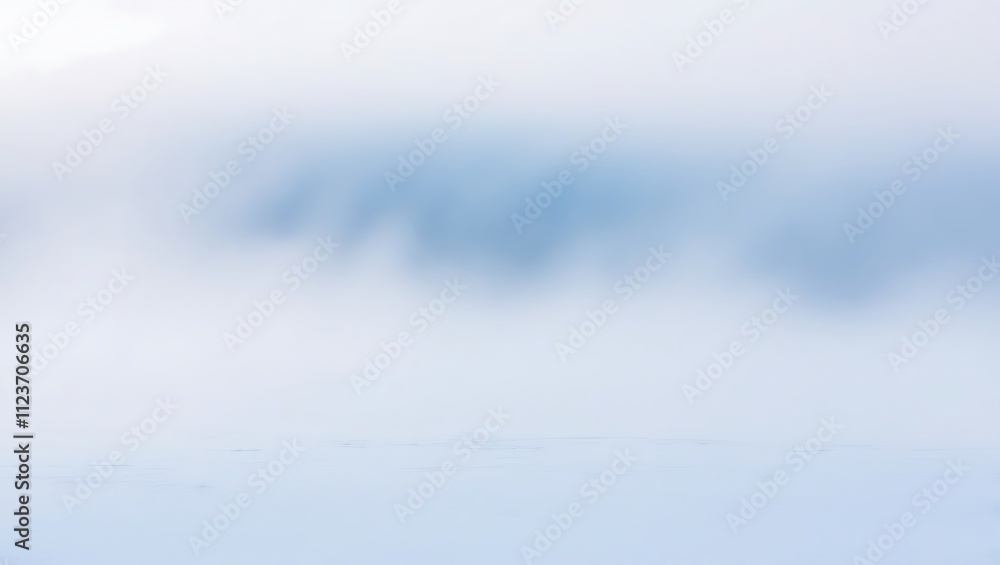 Obraz premium Misty landscape with barely visible trees and water