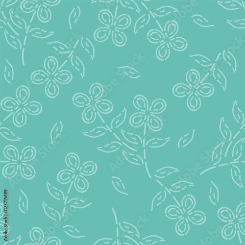 textile design with beautiful flowers pattern image