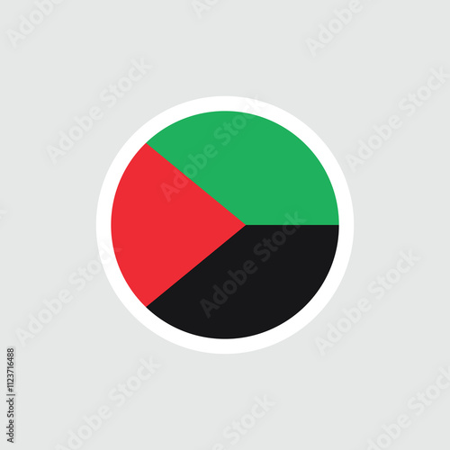 Flag of Martinique. Red, black and green flag. National symbol of the overseas department of Martinique, an island of France.
