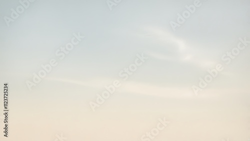 Pale Sky With Delicate Wispy Cloud Formations