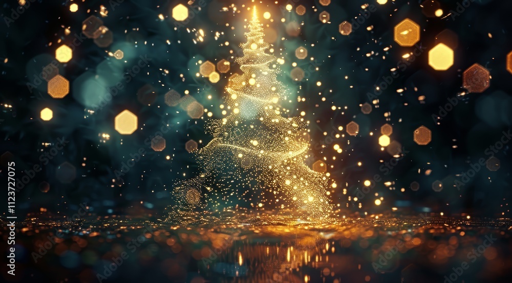 Fototapeta premium árbol navidad bokeh