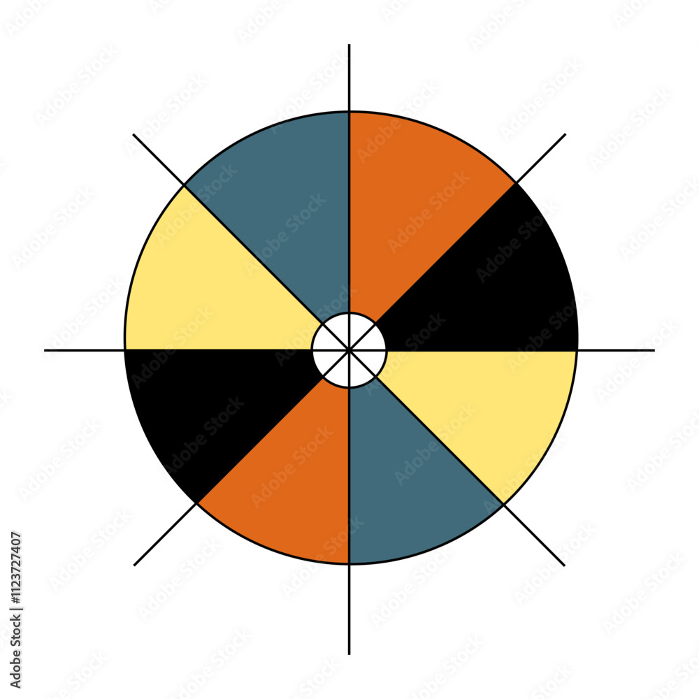 Fototapeta premium Geometric Colorful Circular Design