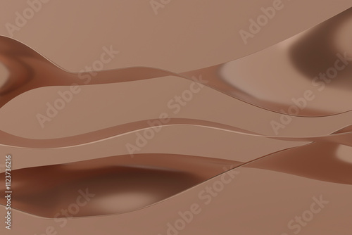 Color of the year 2025 mocha mousse. Smooth and flowing shapes.