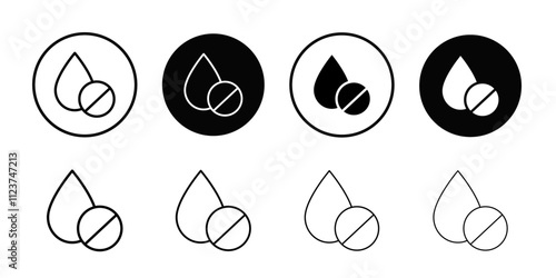 Water not clear icon web design in vector