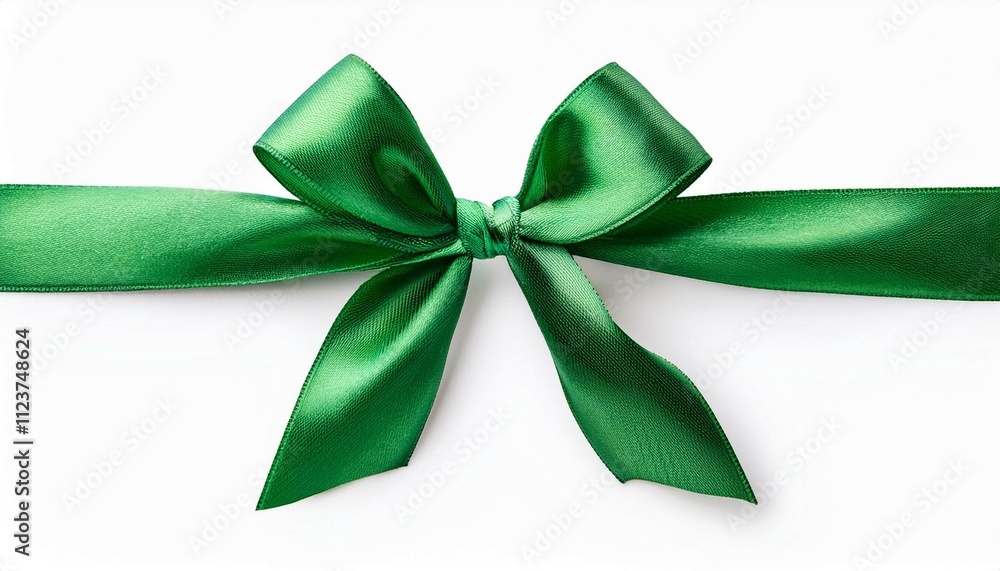 green bow isolated on white green bow isolated on white