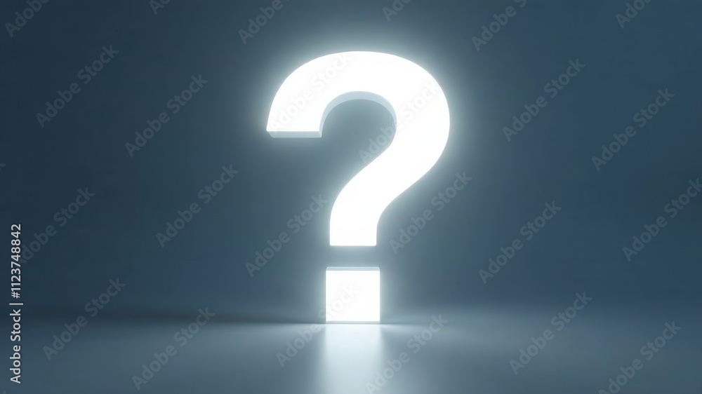 Abstract question mark made of white light Abstract question mark made of white light
