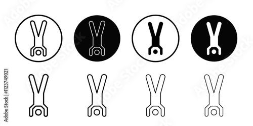 handstand exercise icon web design in vector