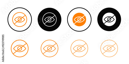 Hide icon web design in vector