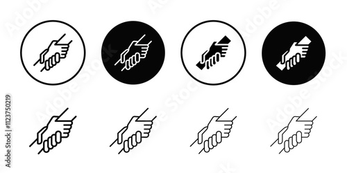 Person help someone icon web design in vector
