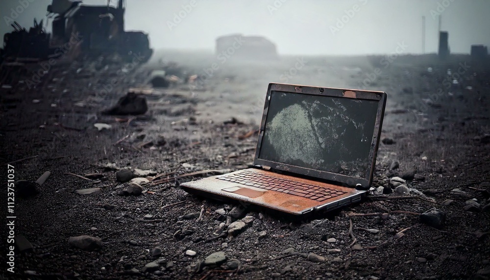 broken laptop junk