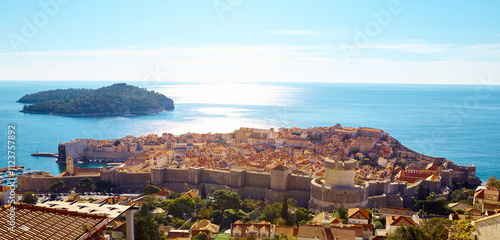 Panorama of Dubrovnik old town, Croatia