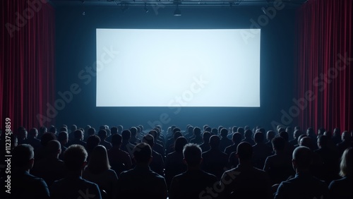 Wallpaper Mural Audience eagerly awaits the start of an exciting film in a cozy theater Torontodigital.ca