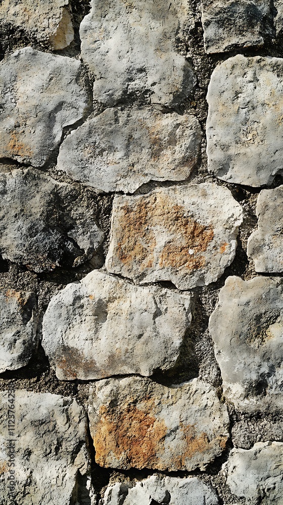 Fototapeta premium Weathered wall stone vintage texture high resolution wallpaper