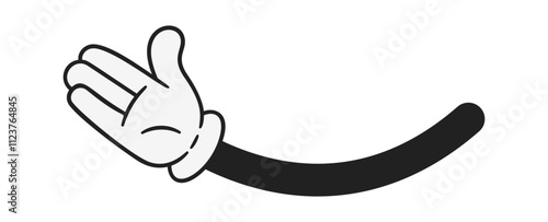 Retro comic welcome handshake gesture