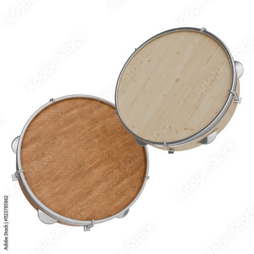 Carnal tambourine in 3d render with transparent background photo