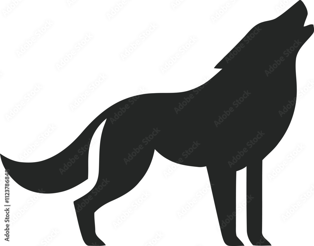 Fototapeta premium wolf standing silhouette