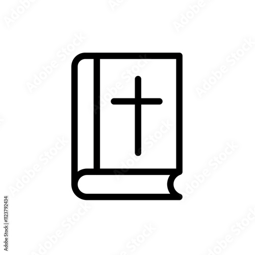 Bible icon Outline vector for web ui