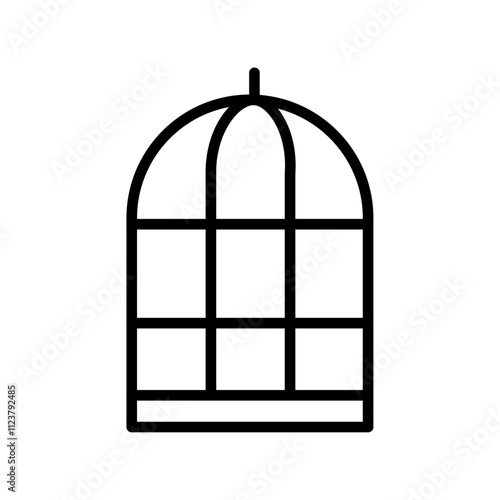 Bird cage icon Outline vector for web ui