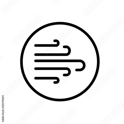 Clean Air Icon Outline vector for web ui