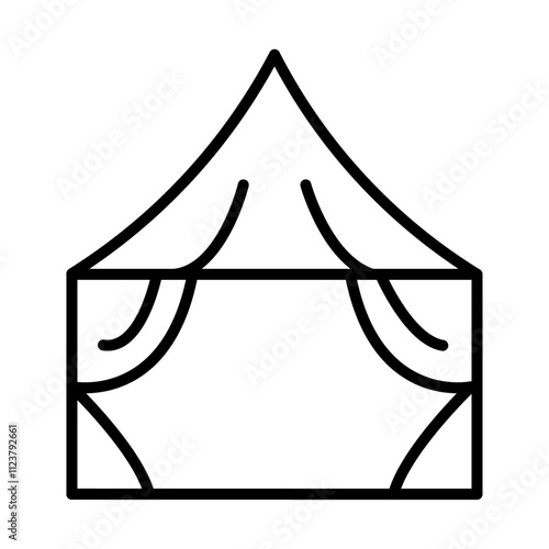 Circus tent icon Outline vector for web ui