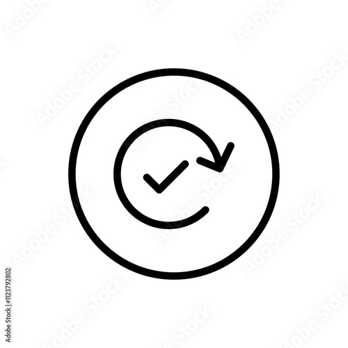 Continuous changes icon Outline vector for web ui