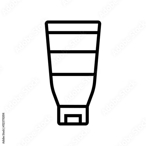 Cream tube icon Outline vector for web ui