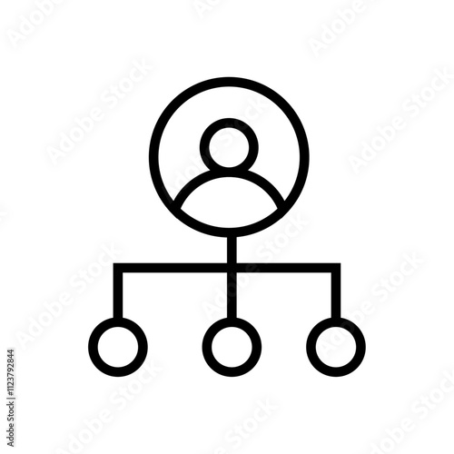 Department head icon Outline vector for web ui