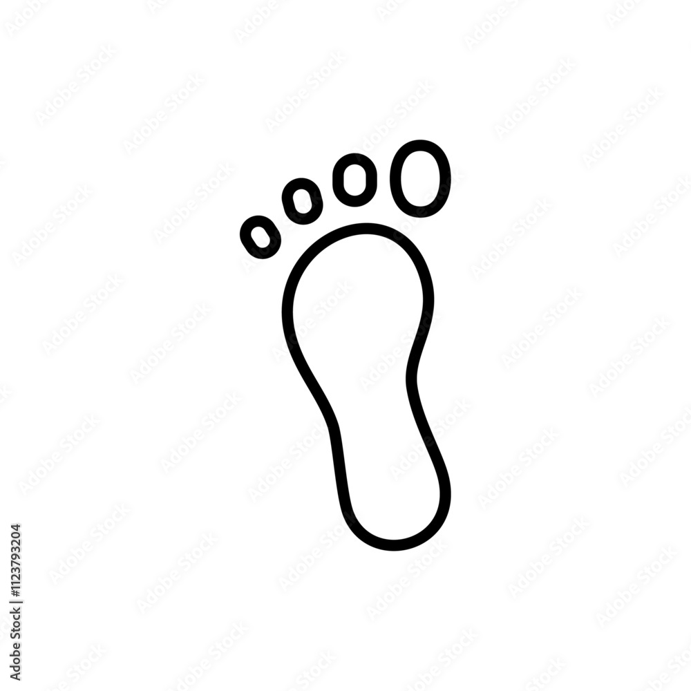 Footprint icon Outline vector for web ui Footprint icon Outline vector for web ui