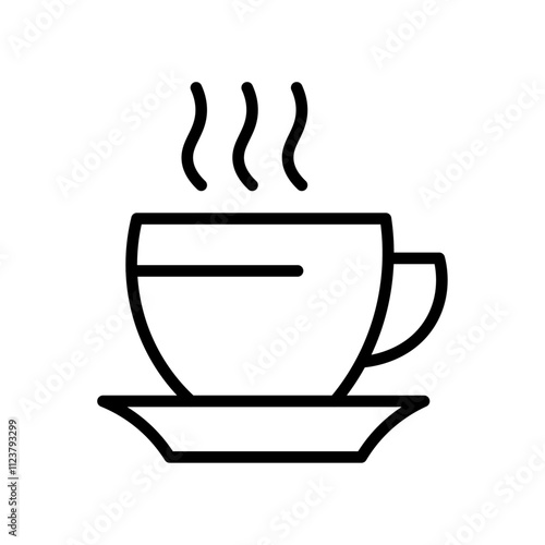 Hot tea icon Outline vector for web ui