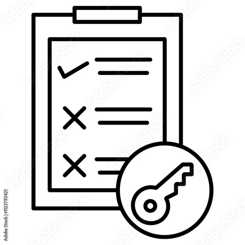 Key takeaway icon Outline vector for web ui