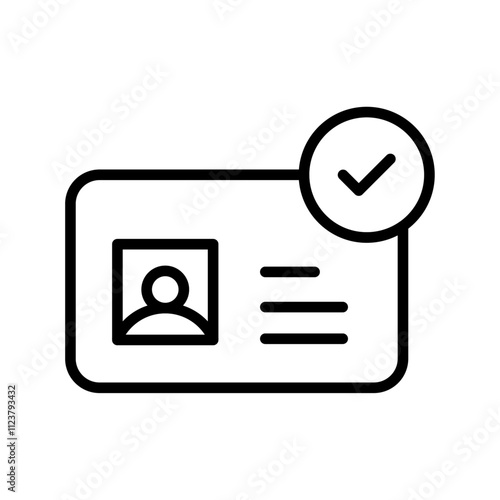 KYC icon Outline vector for web ui