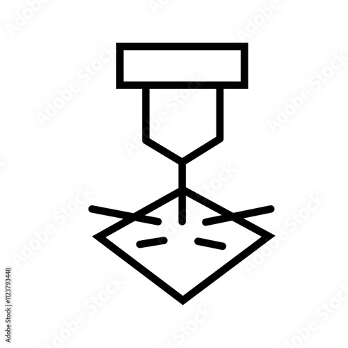 Laser machine icon Outline vector for web ui