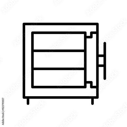 Open safe icon Outline vector for web ui