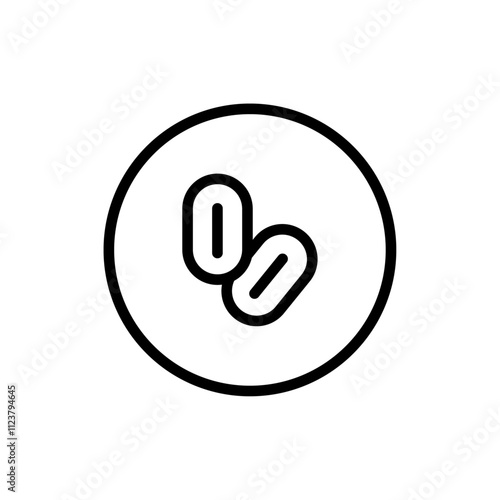 Yeast icon Outline vector for web ui