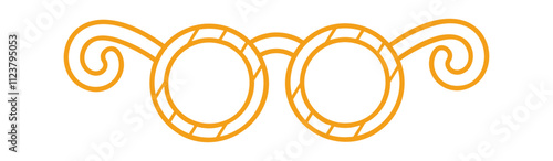 Round eyewear goggles doodle scribble