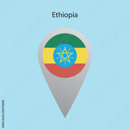 Free Download Flat square icon of Ethiopia flag. Simple vector illustration. - GFXLoad