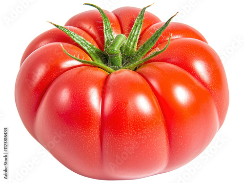 Wallpaper Mural Fresh Ripe Tomato with Unique Shape on Isolated White Background Torontodigital.ca